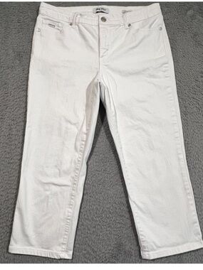 Nine West Capri Jeans Womens Size 4 Chrystie Christie Stretch White